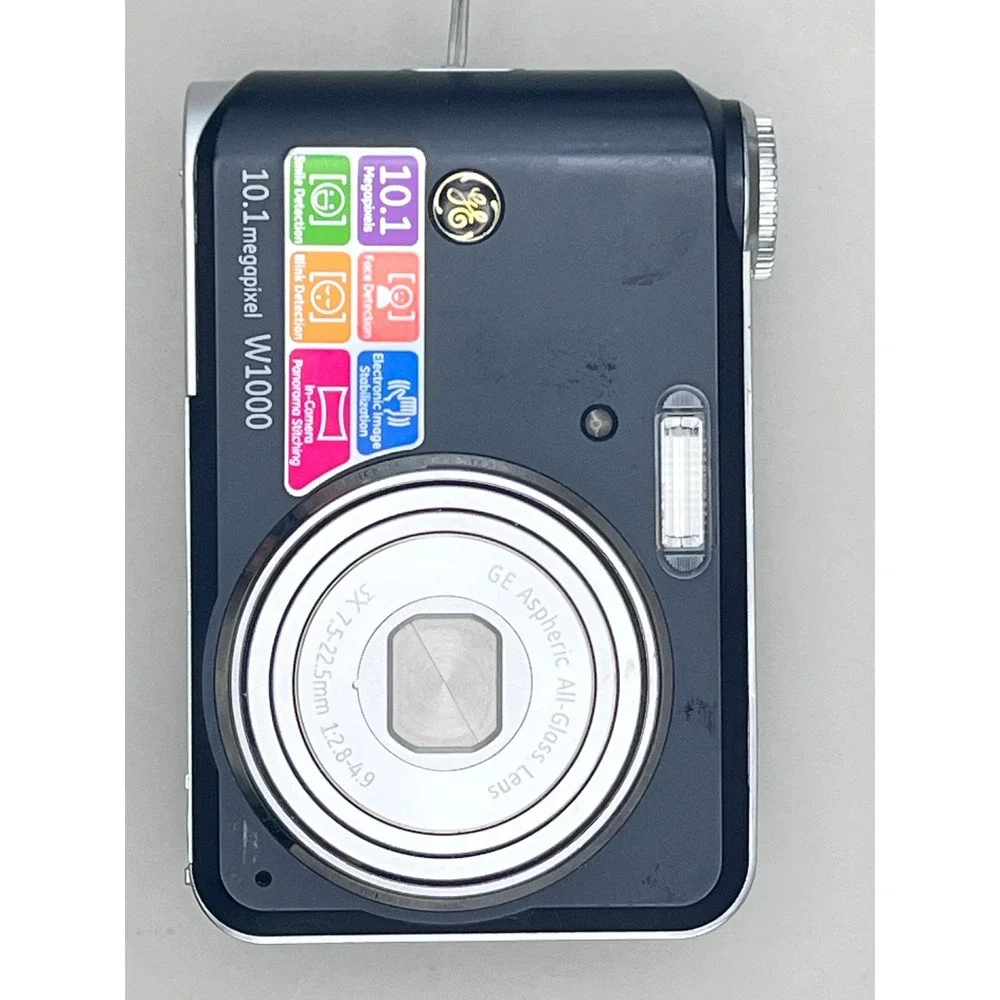 GE W1000 Digital Camera Black 10.1MP 3x Optical Zoom Compact‎ Point and Shoot